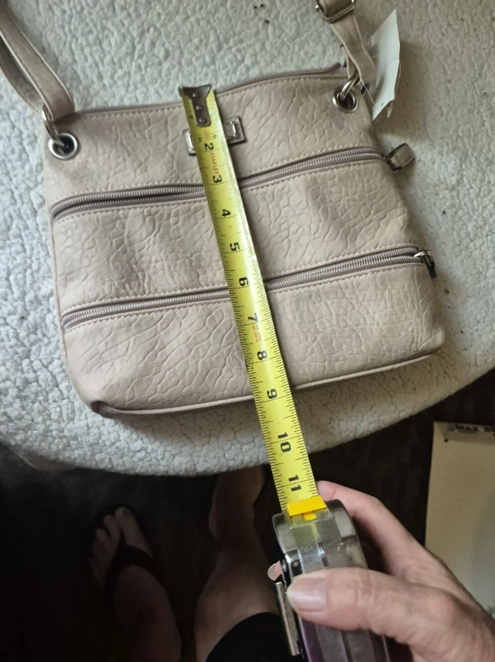 Van Heusen Beige Shoulder Bag with Silver Hardware